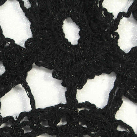Black Floral Knit, Cotton