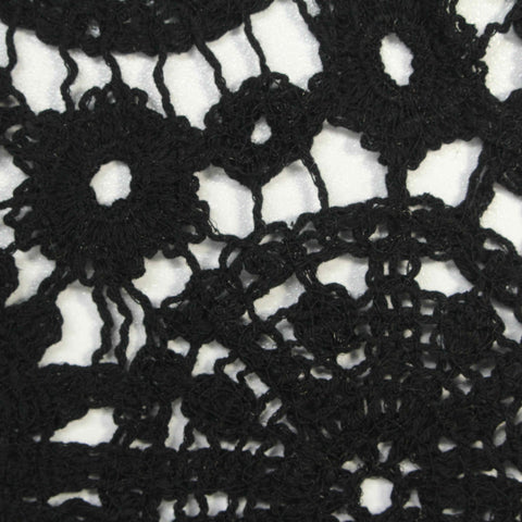 Black Floral Knit, Cotton