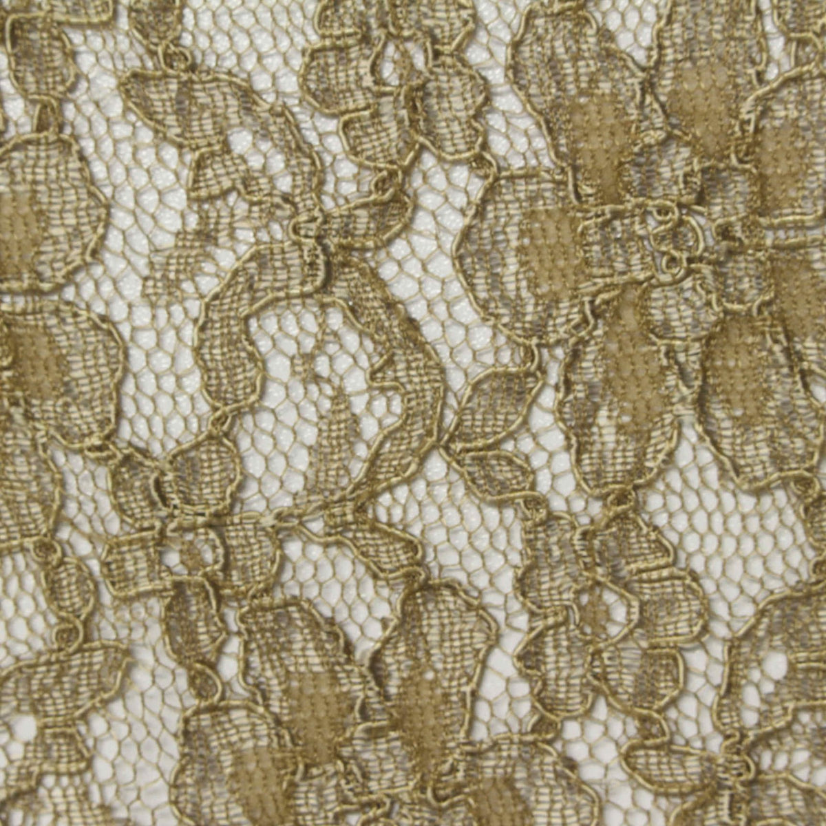 Bronze Floral Lace, Cotton-Nylon