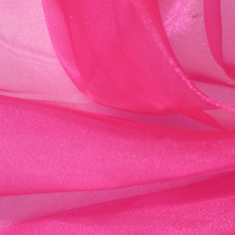 100% Polyester Organza Fabric, 145 cm — Pink