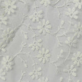 White Floral Mesh, Polyester
