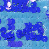 Blue Wavy-Sequin Knit, Polyester — texture