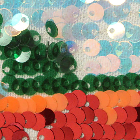 Green Sequins Knit, Polyester