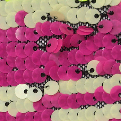 Hot Pink Sequins Knit, Polyester