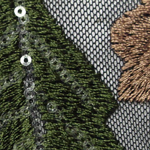 Green Leaves Mesh, Polyester