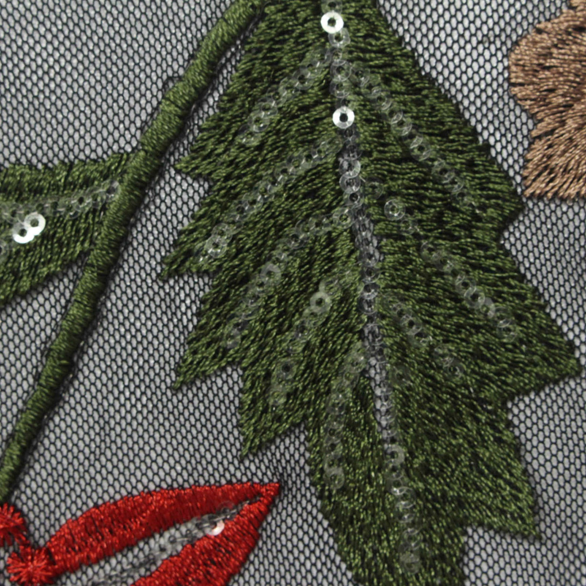Green Leaves Mesh, Polyester