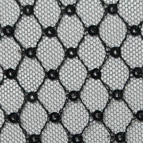 Black Dots Knit, Polyester, 130 cm