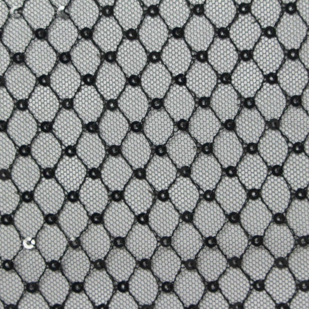 Black Dots Knit, Polyester, 130 cm