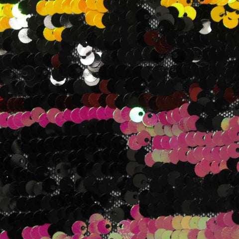 Black Horizontal-Stripe Knit, Polyester