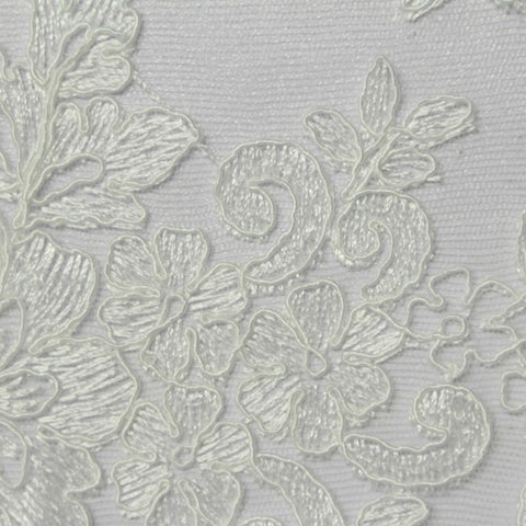 White Floral Knit, Polyester, 130 cm, ref EF-243214