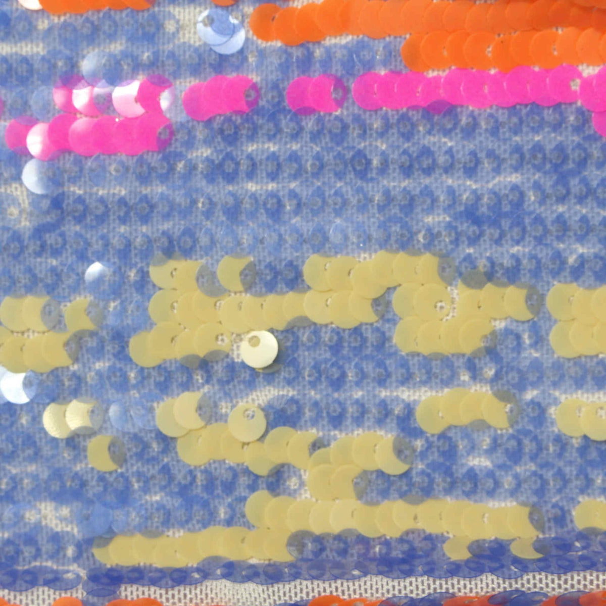 Orange Sequins Knit, Polyester
