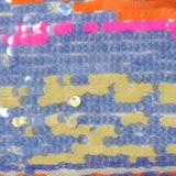 Orange Sequins Knit, Polyester
