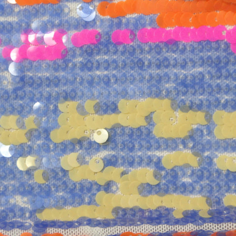 Orange Sequins Knit, Polyester