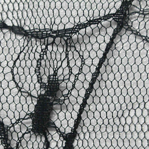 100% Polyester Mesh Fabric, 150 cm — Black