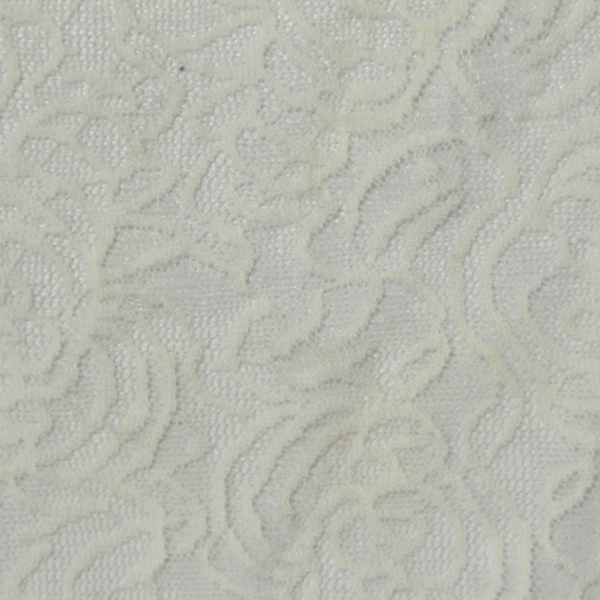 White Floral Lace, Nylon, 130 cm