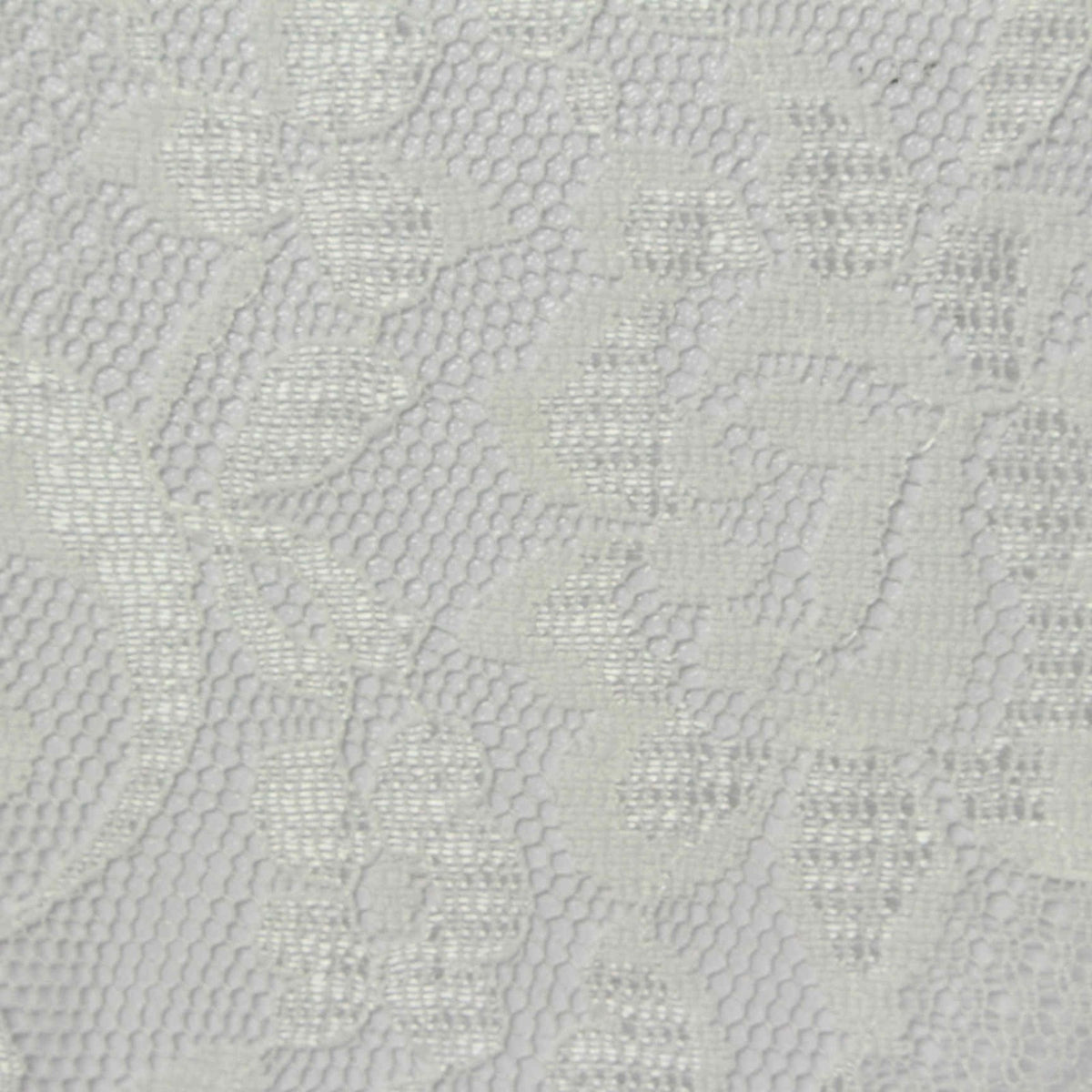 White Floral Lace, Nylon, 135 cm
