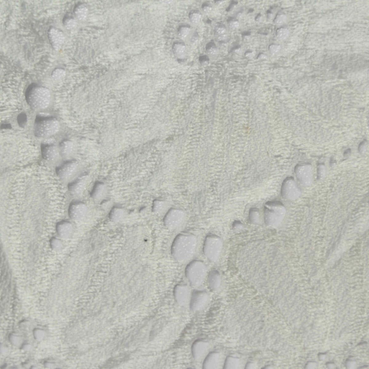 White Floral Lace, Nylon, 145 cm
