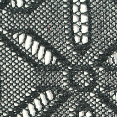 Black Geometric Lace, Polyester, 100 gsm