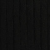 100% Polyester Rib Knit Fabric, 290 gsm, 165 cm — Black