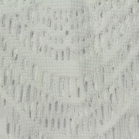 White Openwork Knit, Polyester, 100 gsm