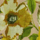 Yellow Floral Jersey Knit, Viscose — texture