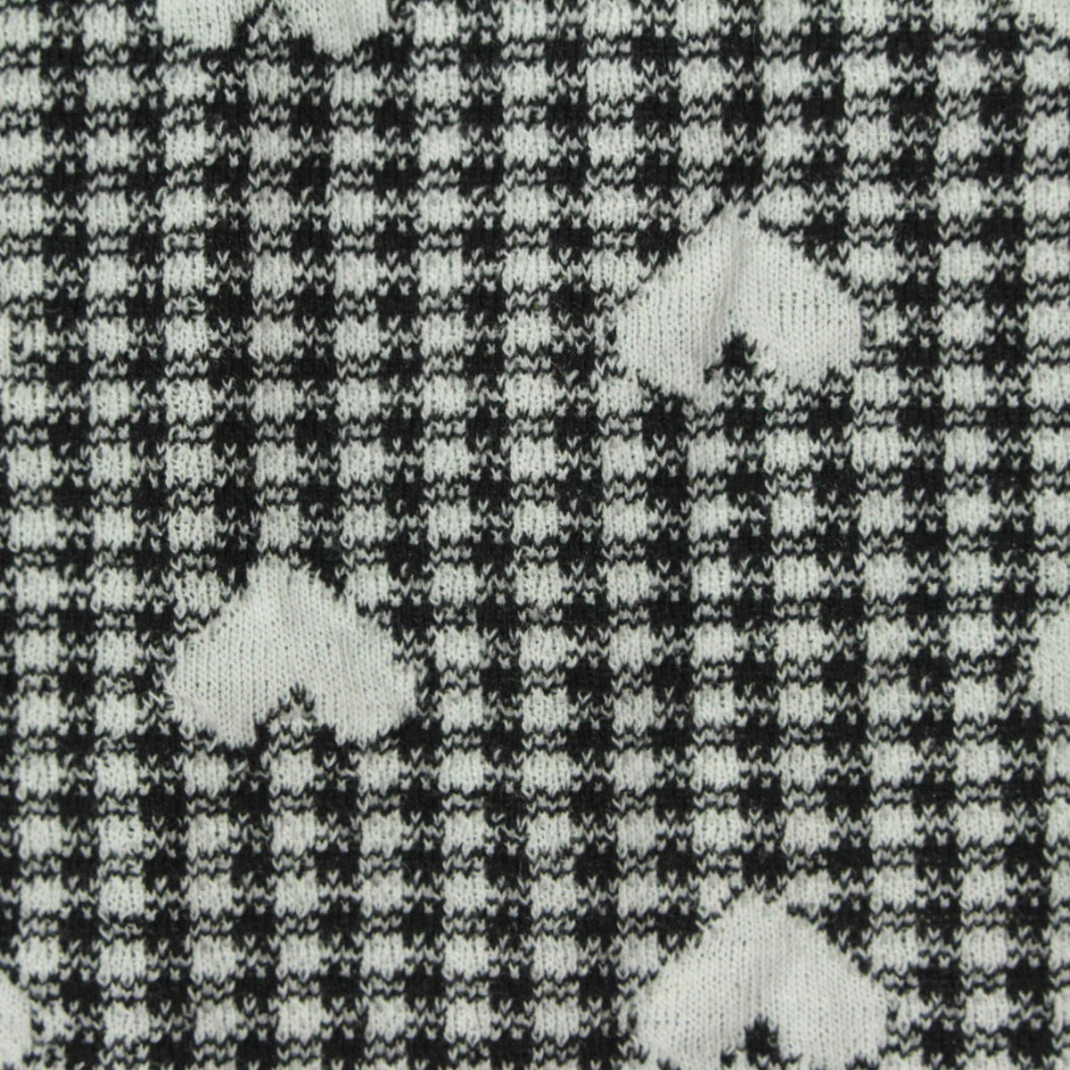 Black Houndstooth Jacquard, 318 gsm