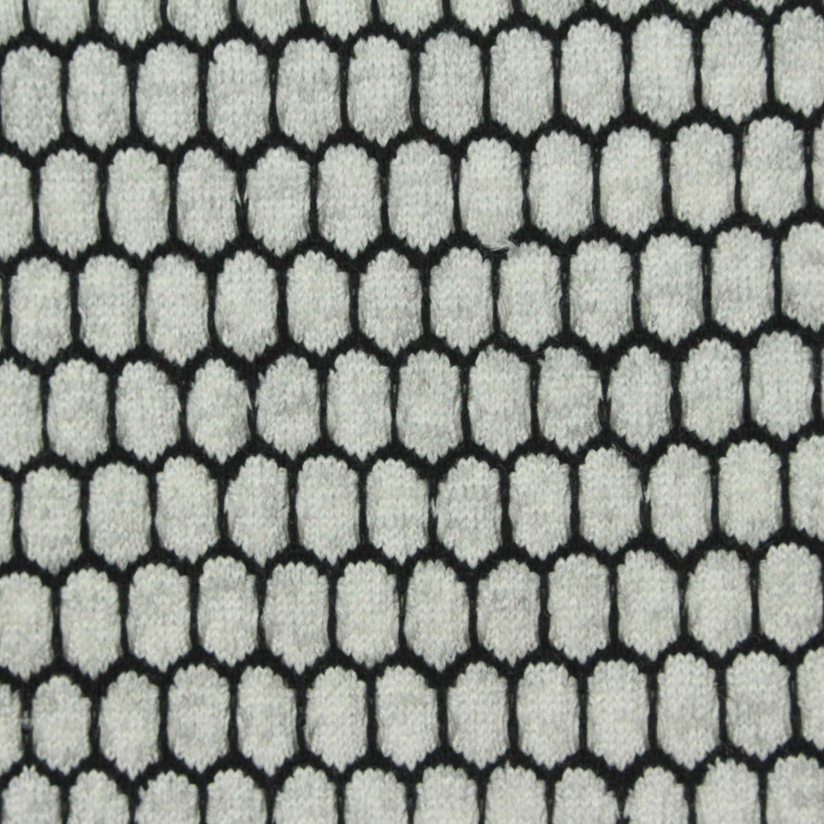 Light Grey Hexagons Chunky Knit