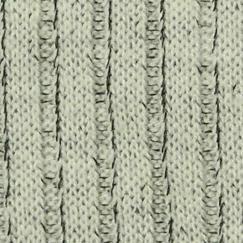 Light Grey Marl Rib Knit, Poly-Acrylic