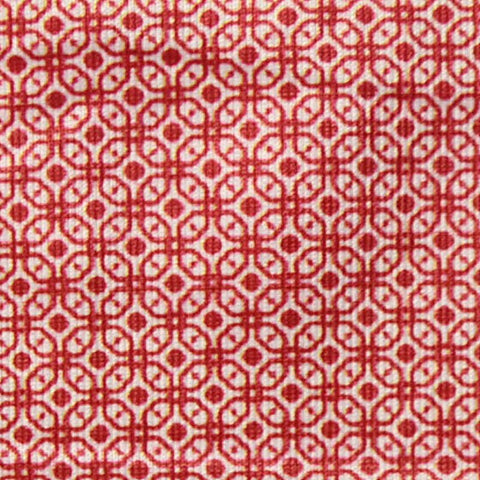 Red Geometric Milk Silk Knit, Polyester