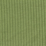 Polyester Viscose Stretch Rib Knit Fabric, 210 gsm, 163 cm — Green