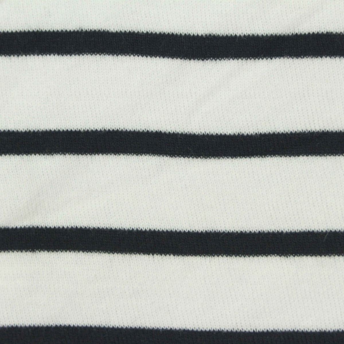 Black Horizontal-Stripe Rib Knit, Cotton, 148 gsm
