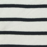 Black Horizontal-Stripe Rib Knit, Cotton