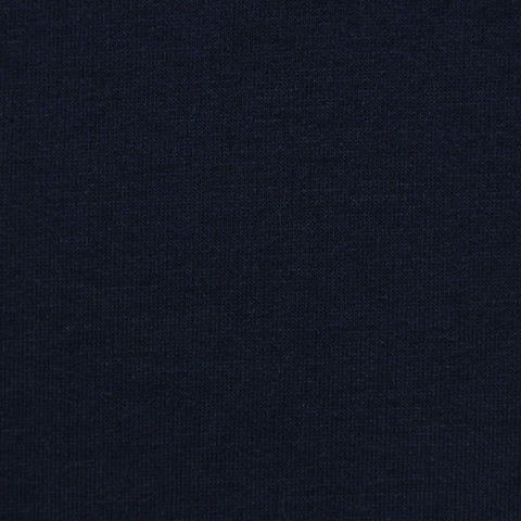 Polyester Viscose Stretch French Terry Fabric, 247 gsm, 178 cm — Navy