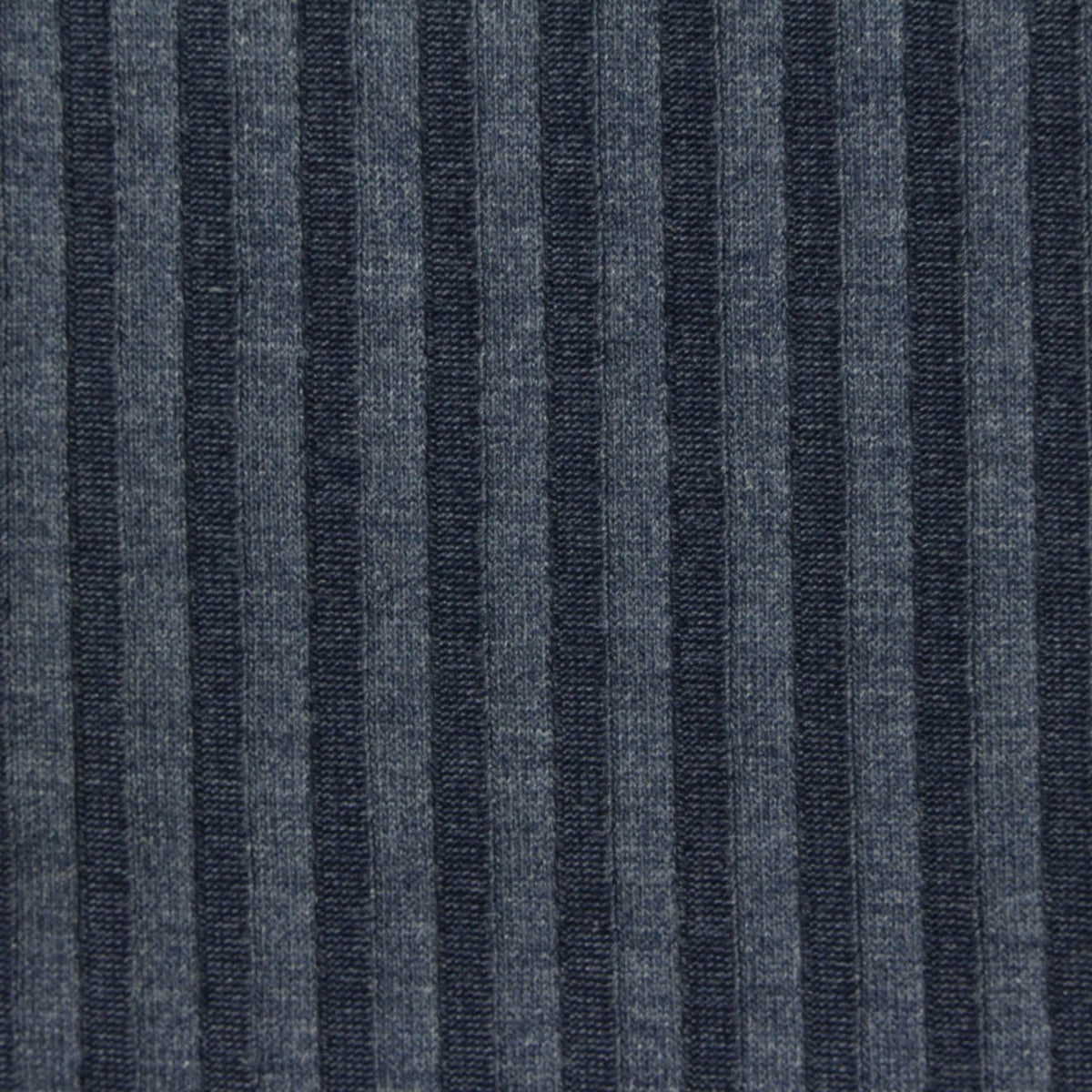 Blue Marl Rib Knit, Poly-Viscose, 273 gsm