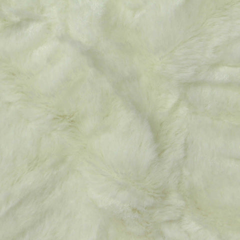 Polyester Stretch Sherpa Fleece Fabric, 360 gsm, 175 cm — White