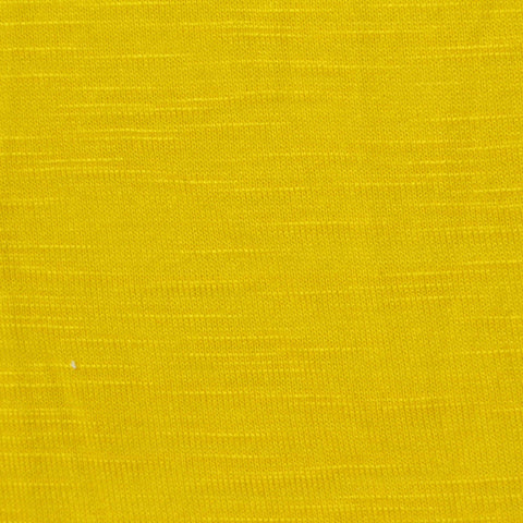Slub Polyester Viscose Jersey Knit Fabric, 175 gsm, 170 cm — Yellow
