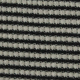 Black Horizontal-Stripe Rib Knit, Poly-Cotton — texture