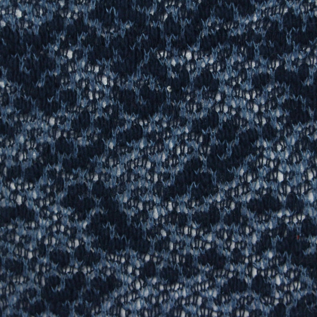 Jacquard Cotton Polyester Chunky Knit Fabric, 170 gsm, 210 cm — Navy
