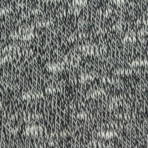 Black Heathered-Marl Chunky Knit, Poly-Cotton, 190 gsm