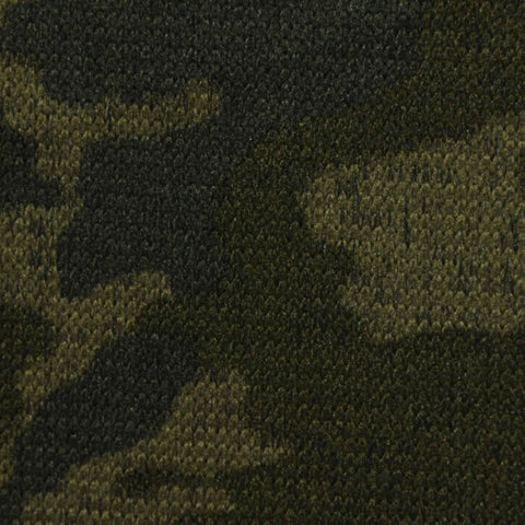 Green Camo Chunky Knit, Polyester, 200 gsm