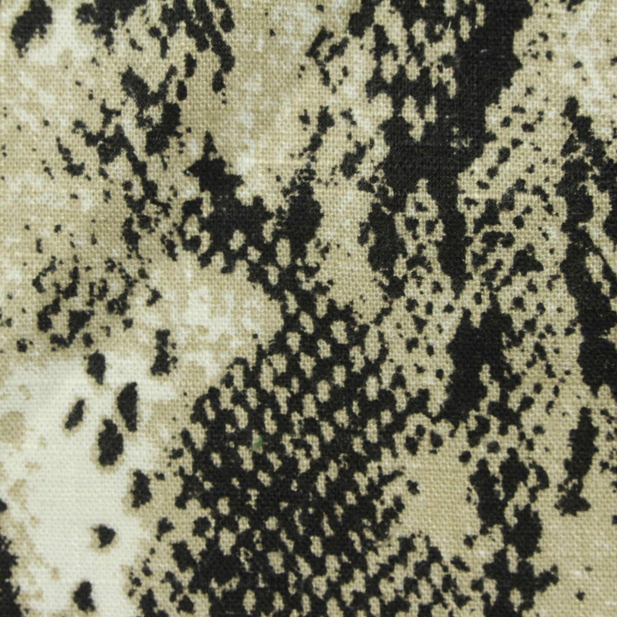 Black Snakeskin Woven, Cotton-Linen
