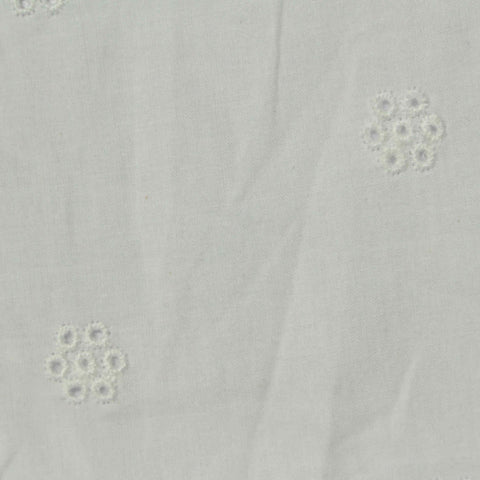 White Eyelet Voile, Cotton