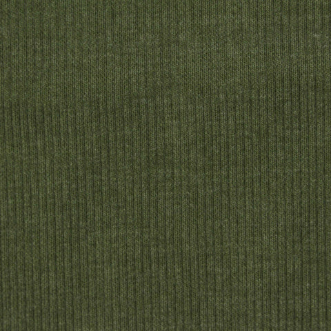 Cotton Polyester Rib Knit Fabric, 460 gsm, 140 cm — Green