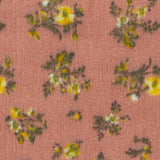 Yellow Floral Linen-Look, Viscose