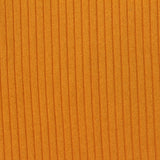 Brushed Polyester Stretch Rib Knit Fabric, 166 gsm, 150 cm — Orange