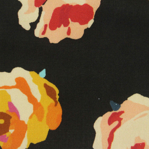 Red Bold-Floral Poplin, Cotton