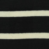 Black Horizontal-Stripe Rib Knit