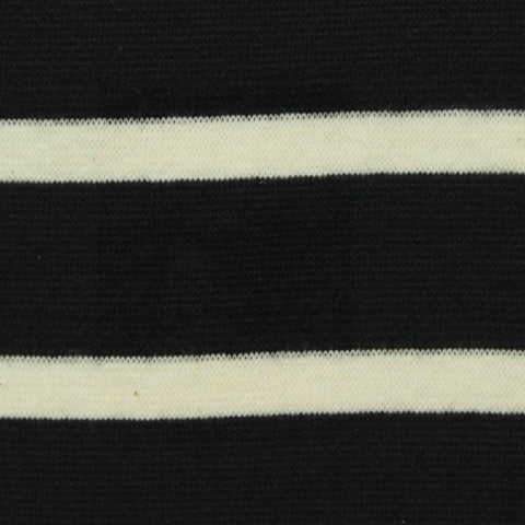 Black Horizontal-Stripe Rib Knit, 259 gsm