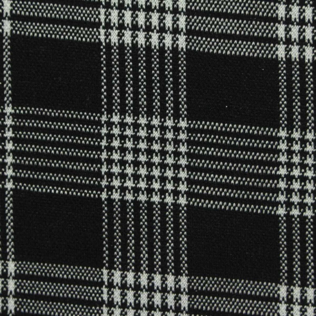Black Plaid Jacquard, Polyester, 315 gsm