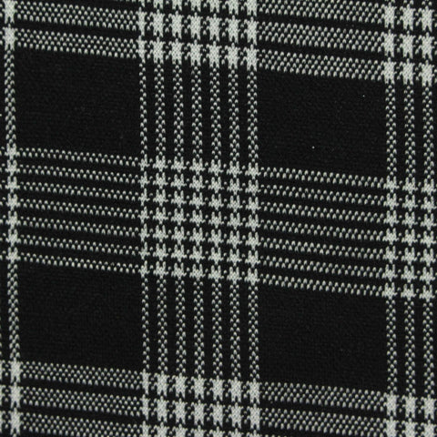 Black Plaid Jacquard, Polyester, 315 gsm